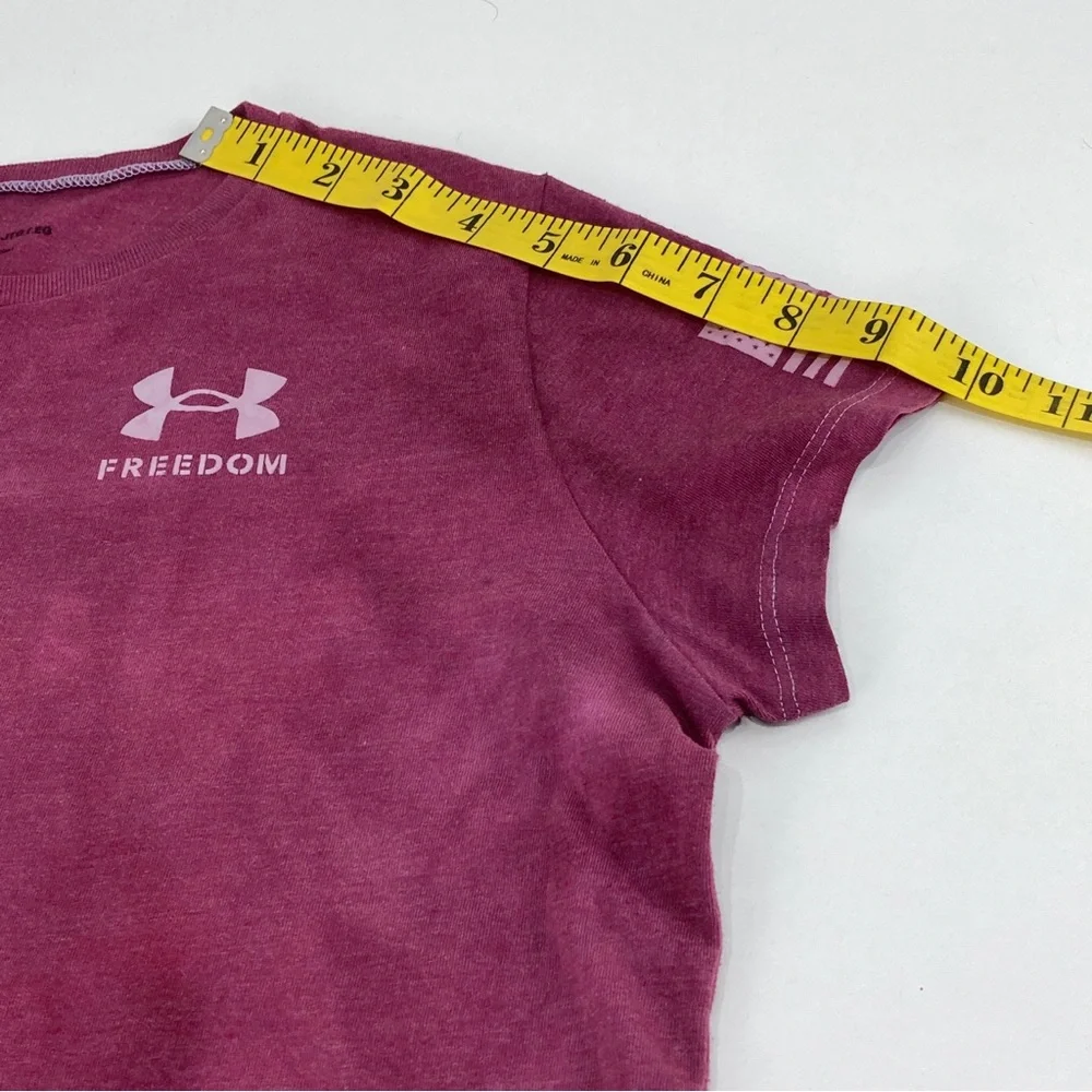 Under Armour Girls' UA Freedom Flag Foil tyedye T-Shirt YXL